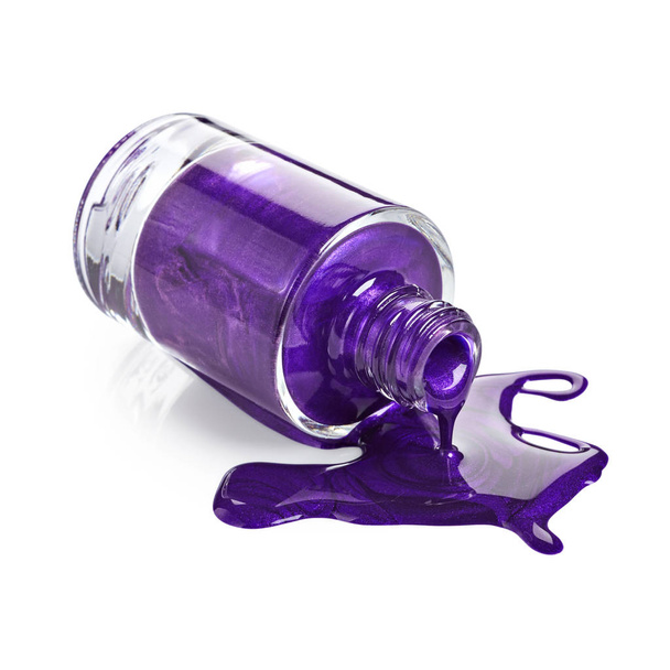 Purple nail polish - Photo, Image