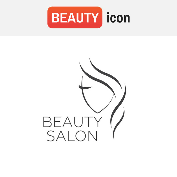 Krásná žena logo šablony pro kadeřnictví, kosmetický salon, kosmetické - Vektor, obrázek