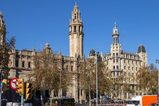 passeig de colom straße in barcelona - Foto, Bild