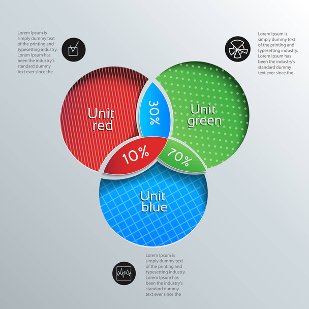 Tři typy diagramu infografika - Vektor, obrázek
