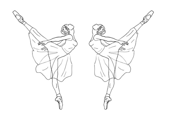 Projekt koncepcyjny balet dla studio baletu i tańca  - Wektor, obraz