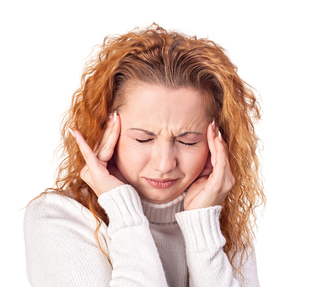 Kobieta cierpiąca na ból głowy - Zdjęcie, obraz