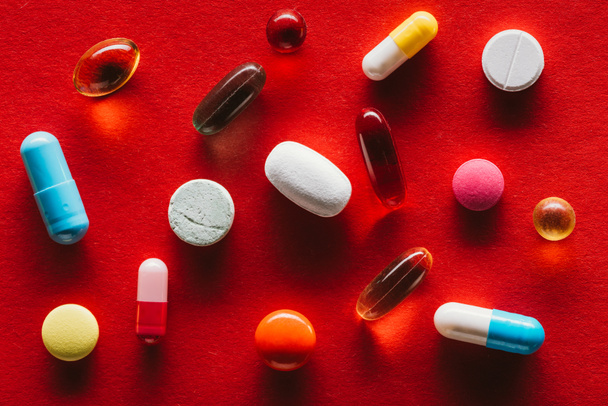 colorful capsules and tablets - Photo, Image