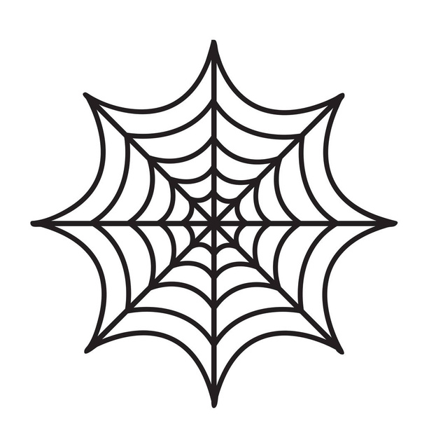Icono Cobweb estilo plano. Aislado sobre fondo blanco. Ilustración vectorial. - Vector, imagen