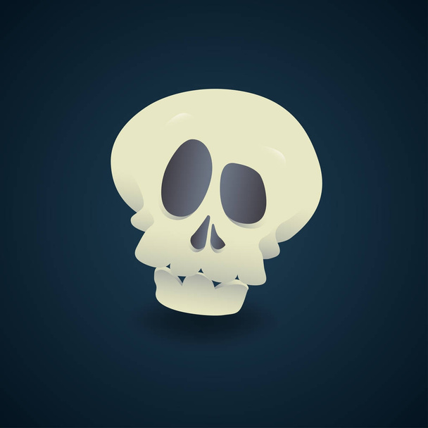 Gradient element skeleton face for Halloween. Holidays character design - Vetor, Imagem