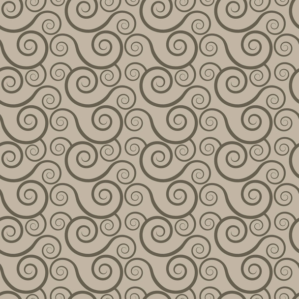 Abstract seamless spiral swirls vector pattern - Διάνυσμα, εικόνα