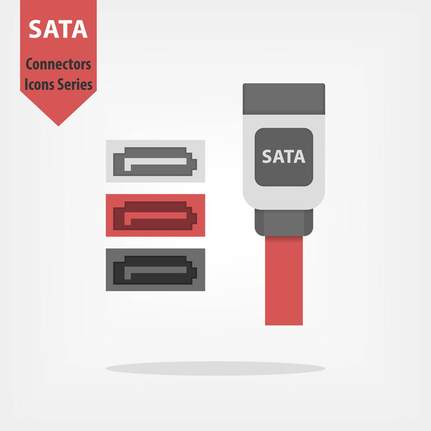 SATA csatlakozó vektor ikon. - Vektor, kép