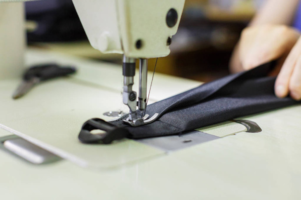 Woman sewing bag detail - Фото, изображение