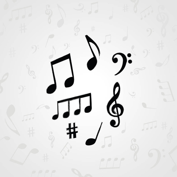 Pile of music notes - Vector, Image