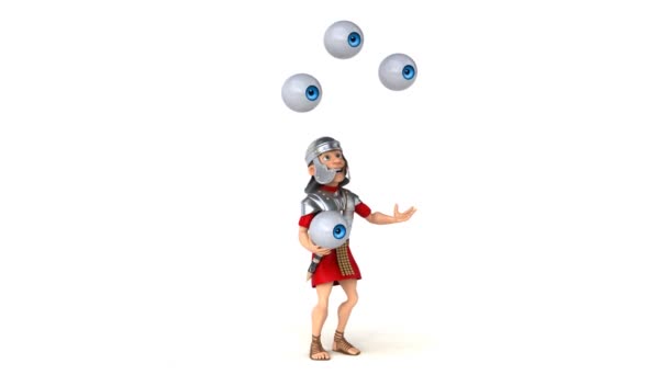 Римського солдата жонглювання на очі - Кадри, відео