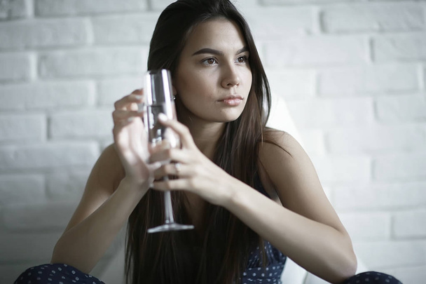 young woman with champagne - Fotografie, Obrázek