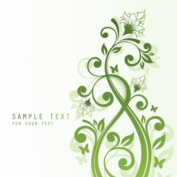 Abstract floral background - Vector, Image