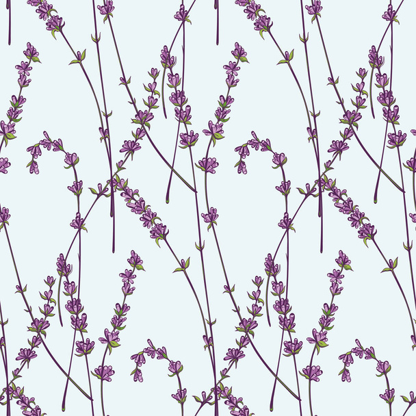 Seamless patterns of lavender - Vetor, Imagem