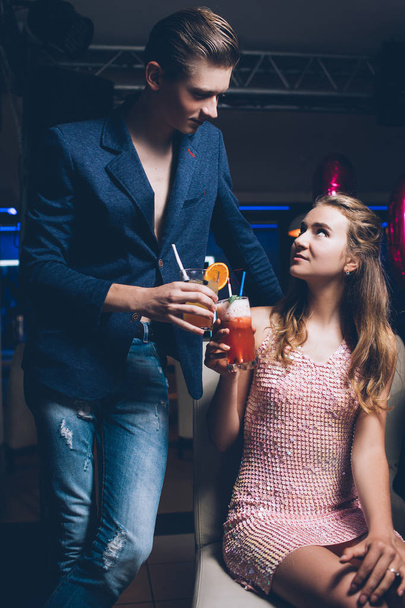 Flirty relationships. Night club party background - Photo, image