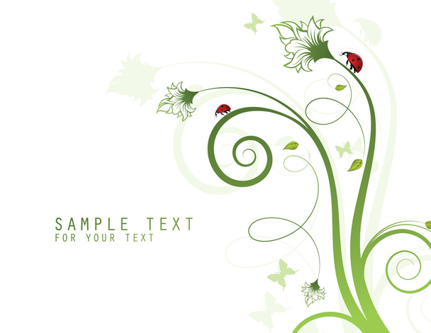Abstract floral background with place for your text - Vector, Image