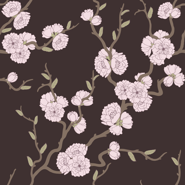 Beautiful seamless pattern with sakura - Foto, afbeelding