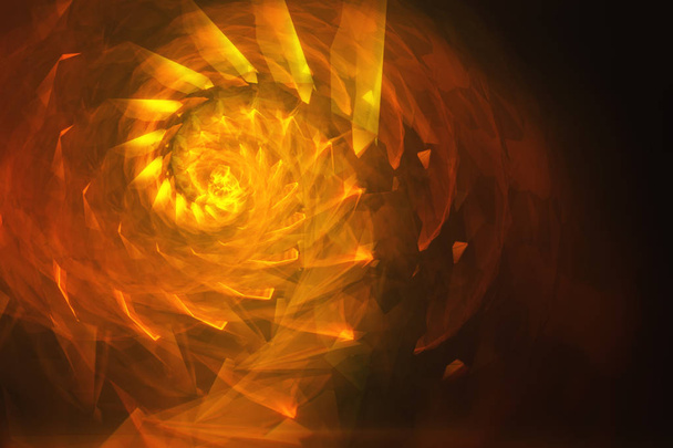 Pomarańczowy streszczenie tło hipnotycznego. Skręcanie spirala 3d ilustracja - Zdjęcie, obraz