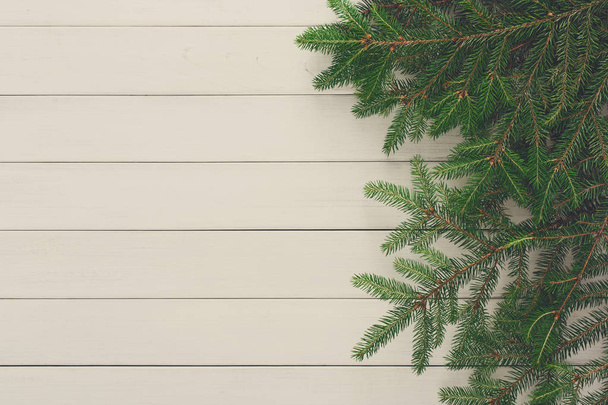 Noel ağacı dalları arka planda - Fotoğraf, Görsel