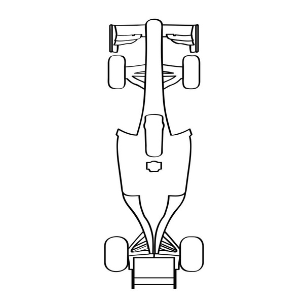 Top view of a racing car - Διάνυσμα, εικόνα