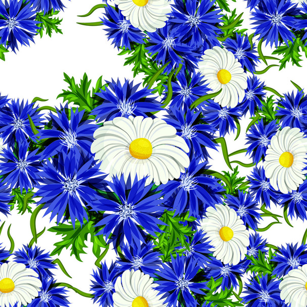 vector seamless flower pattern - Διάνυσμα, εικόνα