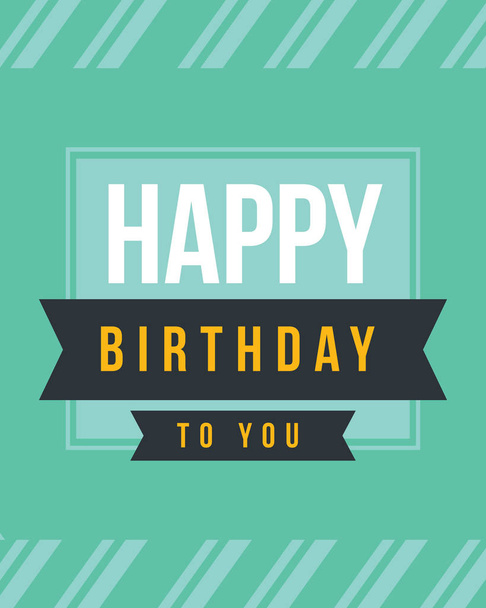 Happy birthday greeting card collection - Vettoriali, immagini