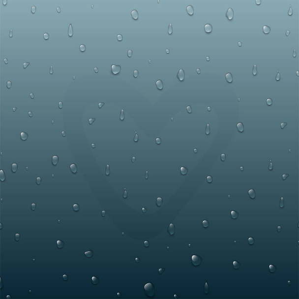 realistische Wassertropfen Flüssigkeit transparent Regentropfen Spritzer Hintergrund Vektor Illustration - Vektor, Bild