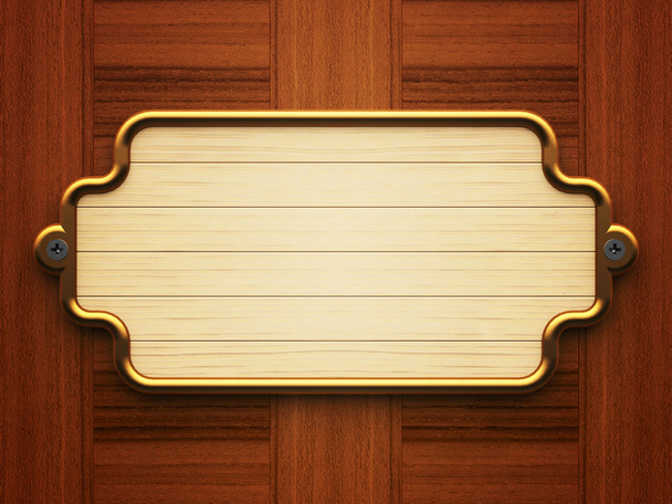 Placa de madera
 - Foto, Imagen