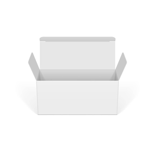 White Package Box Opened. For electronic device - Vetor, Imagem