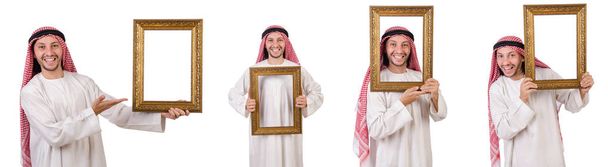 Arabe avec cadre photo sur blanc - Photo, image
