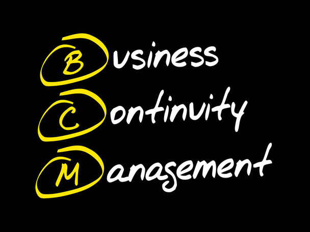 BCM - Gestión de la continuidad empresarial
 - Vector, imagen