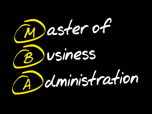 MBA - Master of Business Administration - Vektor, obrázek