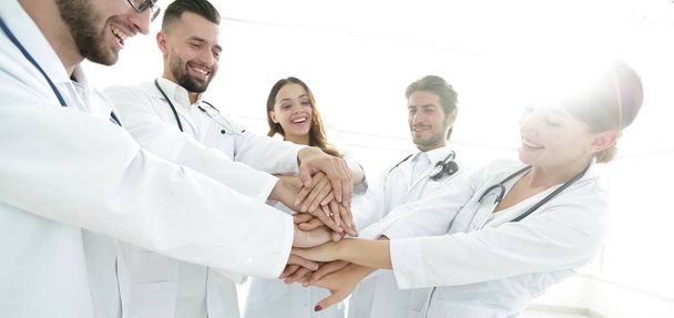 group of medical interns shows their unity - Foto, Imagem