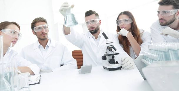 Team of scientists working together at the laboratory - Zdjęcie, obraz