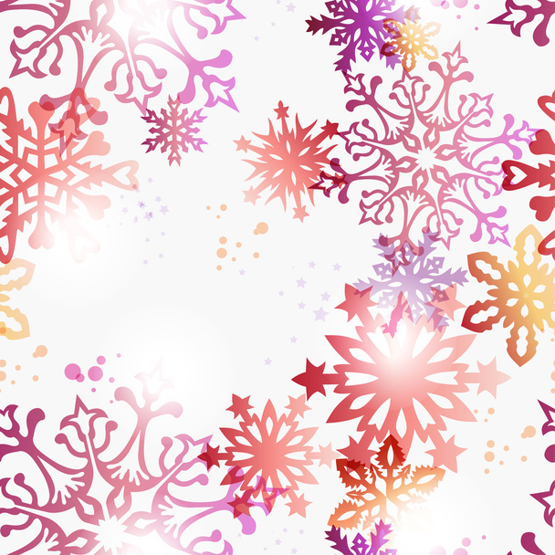 Christmas contemporary snowflakes pattern - Vector, afbeelding