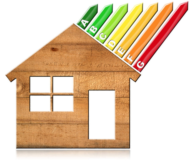Eficiencia energética - Casa de madera
 - Foto, Imagen