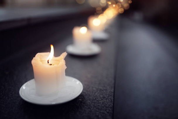 Candles on alter steps - Photo, image