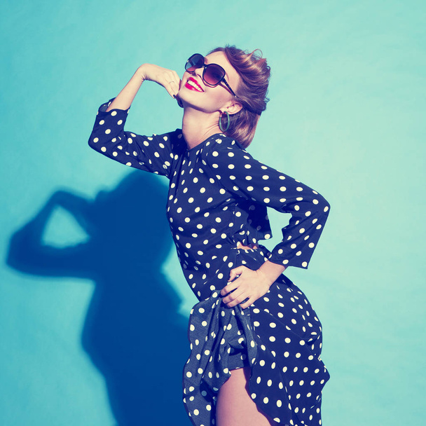 young woman in retro style - Foto, Imagen