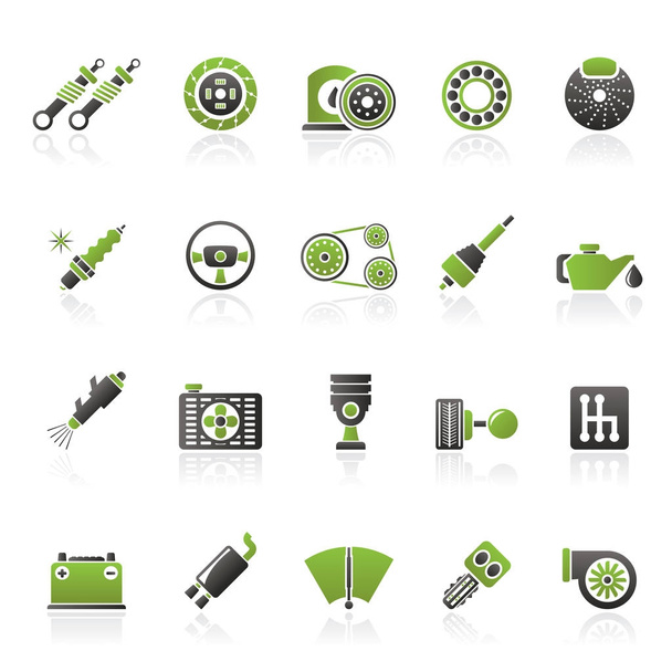 Different Car part and services icons - Вектор,изображение