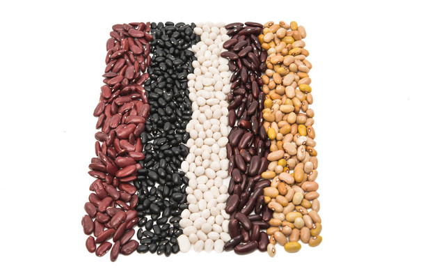 set of different beans isolated  - Fotó, kép