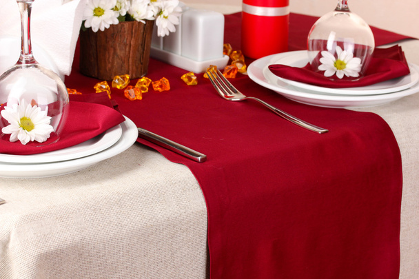 Elegant table setting in restaurant - Photo, Image