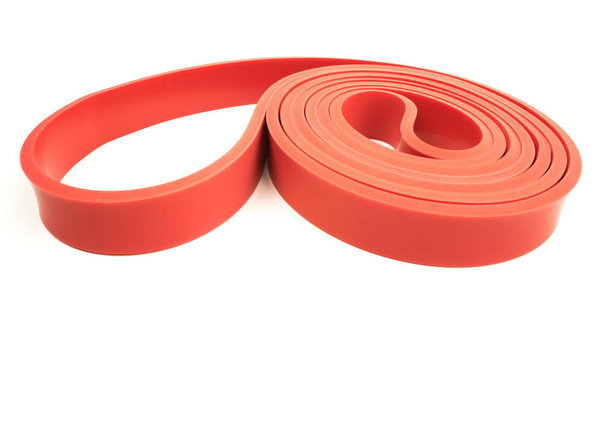 Red exercise resistance band - Photo, Image