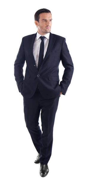 Handsome man in elegant black suit   - Φωτογραφία, εικόνα