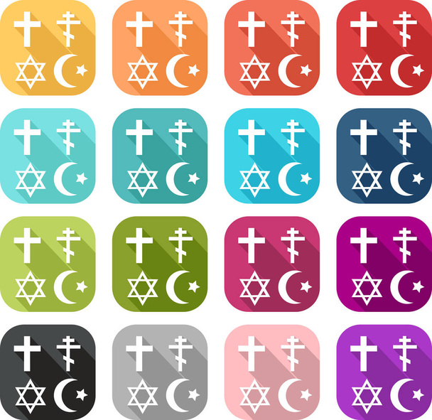Icono de diferentes religiones
 - Vector, Imagen