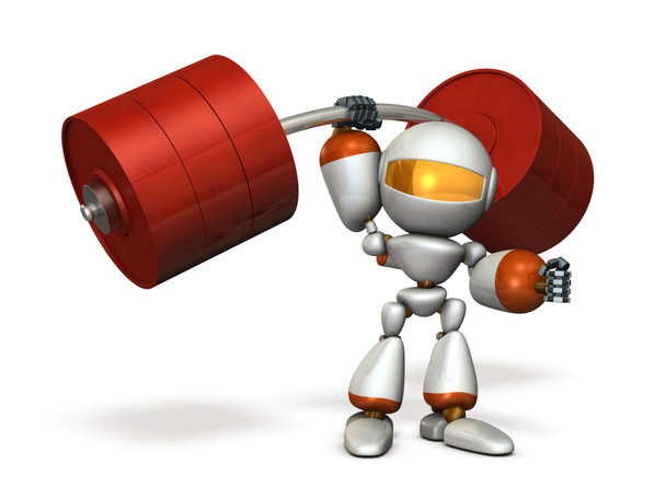 Roztomilý robot lze snadno zvednout těžké váze snadno. - Fotografie, Obrázek