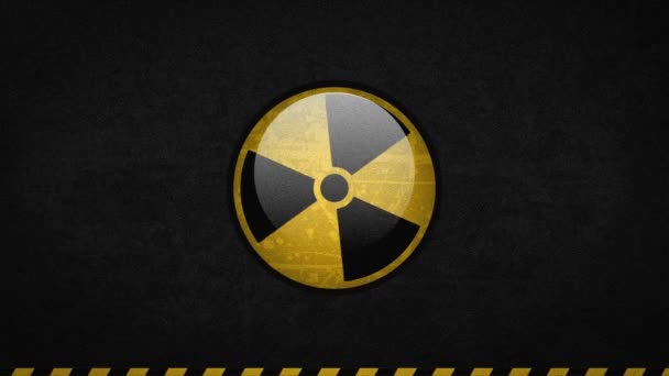 Radiation Sign Rotates Around Its Axis - Footage, Video