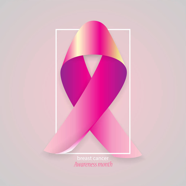 μαστού Καρκίνος ροζ κορδέλα - Διάνυσμα, εικόνα