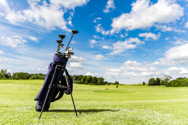 Golf equipment bag on a course. - Photo, Image