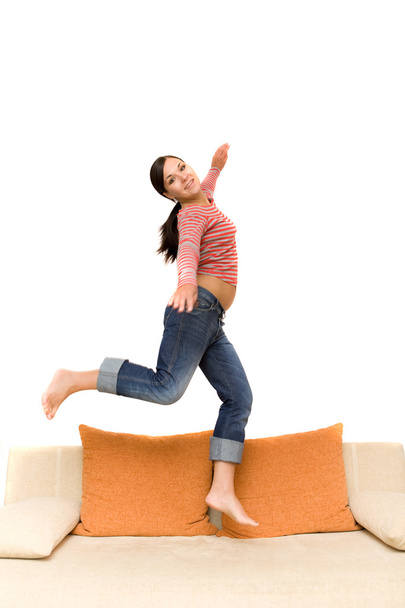 Hyppäävä nainen
 - Valokuva, kuva
