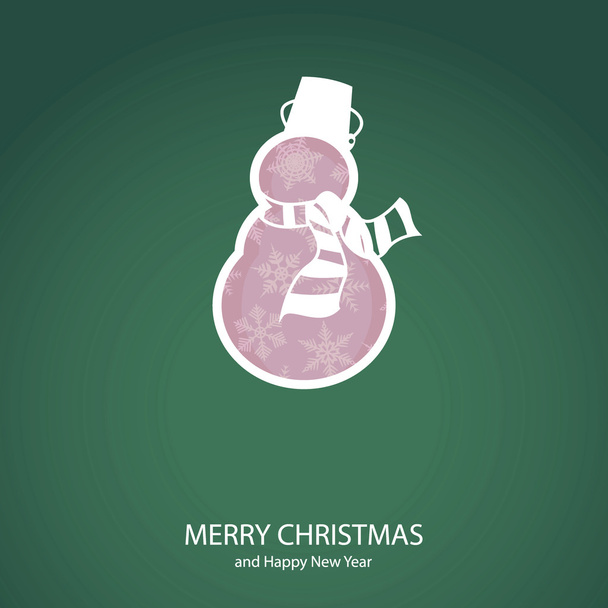フォームの雪の男のクリスマスのシンボル - ベクター画像