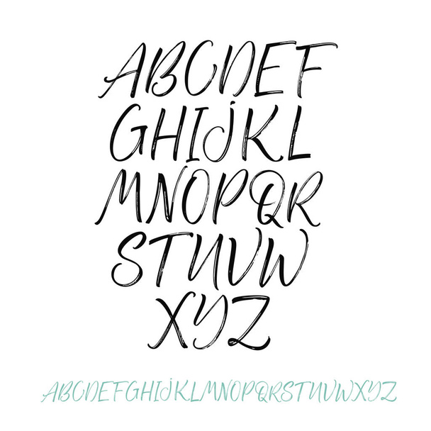 hand drawn alphabet. - Vektör, Görsel